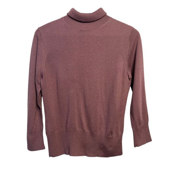 Banana Republic Women's M Turtleneck Extra Fine Italian Merino Wool Sweater Soft - Picture 1 of 13